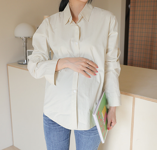 韓国マタニティウェア*ㅡ毎日着られる基本シャツ【授乳対応】