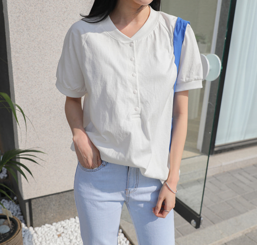 韓国授乳服*10秒シンプル半袖トレーナーシャツ