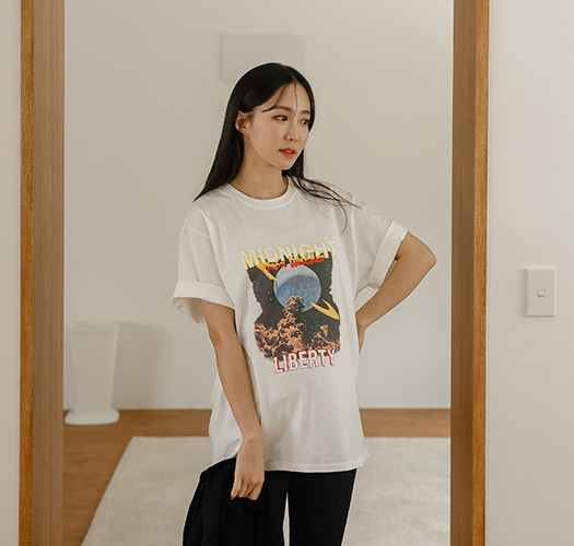 韓国マタニティウェア*ミッドナイト半袖Tシャツ