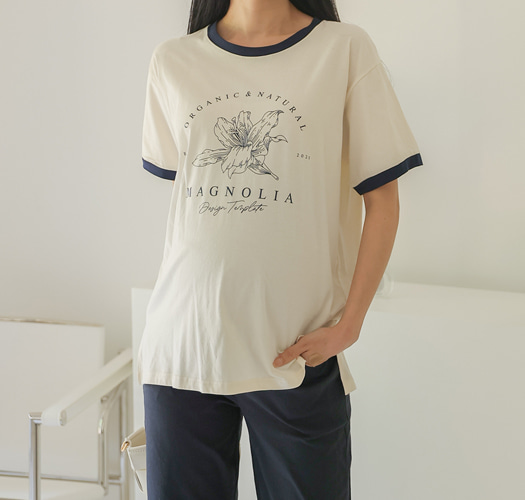 韓国マタニティウェア*マグノリア半袖Tシャツ