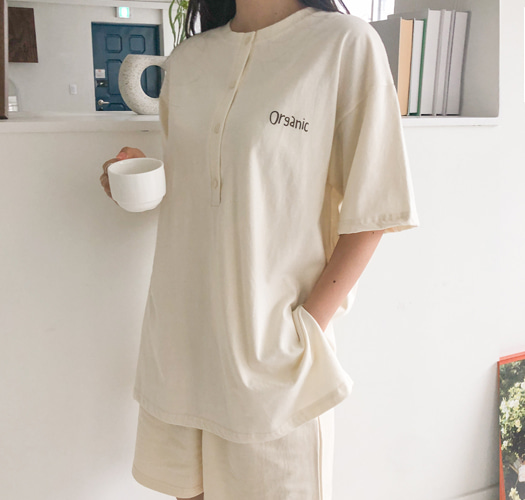 韓国授乳服*オーガニックコットン授乳Tシャツ