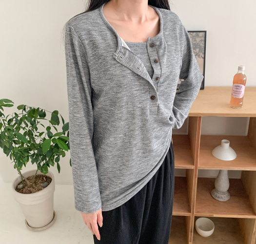 韓国授乳服*シークレットカバー授乳Tシャツ