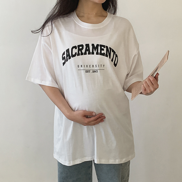 韓国マタニティウェア*セクラオーバーフィット半袖Tシャツ