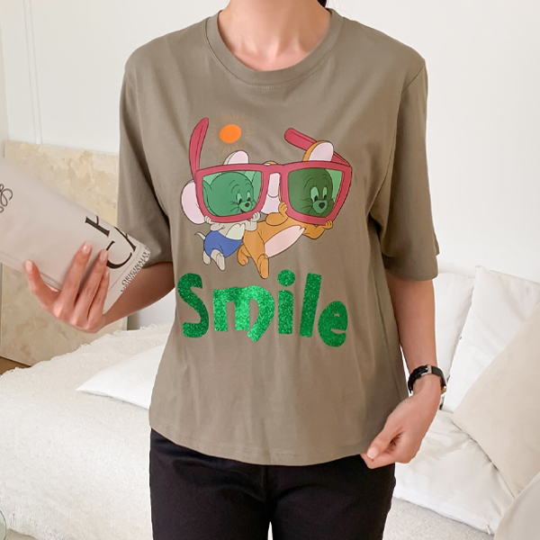 韓国マタニティウェア*スマイルマウス 半袖Tシャツ