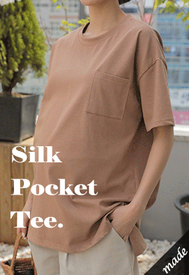 韓国マタニティウェア*シルクポケット半袖Tシャツ