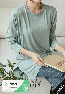韓国授乳服*モチモダール毎日授乳Tシャツ