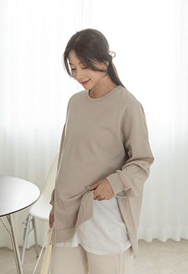 韓国授乳服*カジュアルムード授乳スウェットシャツ