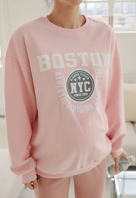 韓国マタニティウェア*ボストンルーズスウェットシャツ