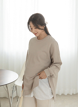 韓国授乳服*カジュアルムード授乳スウェットシャツ