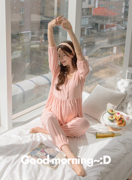 韓国マタニティウェア*グッドモーニングパジャマ【授乳対応】