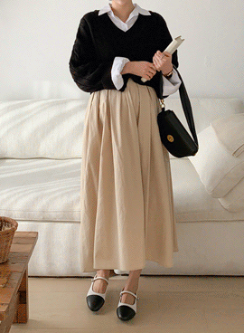 韓国初期中期ママ*エマタック 後ろバンディングスカート