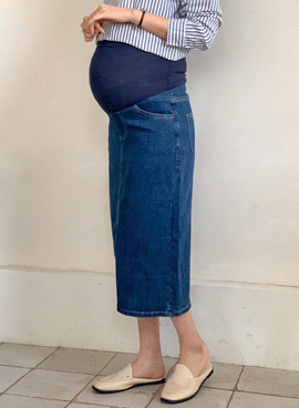 韓国マタニティウェア* 毎日使えるデニムマタニティスカート