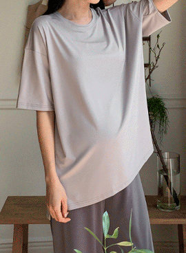 韓国マタニティウェア*エアロアイスオーバーフィット半袖Tシャツ
