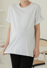 韓国マタニティウェア*バイオスリット半袖Tシャツ