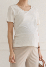 韓国マタニティウェア*エアテンセル半袖Tシャツ